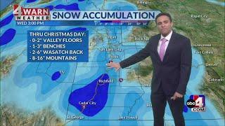 Slushy, wintry weather on its way to Utah