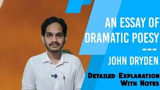 An Essay of Dramatic Poesy by John Dryden |Of Dramatic Poesie With Notes |Explained in Malayalam