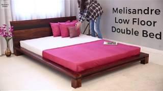 Double Bed : Buy Melisandre Low Floor Double Bed Online in Just Rs 33989 @ Wooden Street