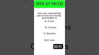 Resting membrane potential mdcat mcqs #uhs#neet#shorts #biology #mdcat #pmdc #mdcatmcqs