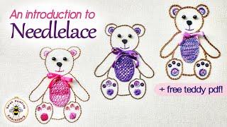 The basics of how to do needlelace using three different stich patterns. Free design on the website!