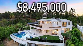 Touring an $8,495,000 Encino Mansion with a Curved Infinity Edge Pool!