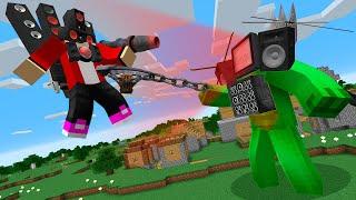 JJ SPEAKER MAN vs Mikey TV MAN TITAN in Minecraft! - Maizen