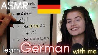 ASMR learn GERMAN with me FOR BEGINNERS with exercises | soft spoken