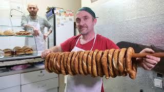 Amazing Bakery Selling 10000 Crispy Simit a Day | How Its Made? Turkish Street Food Bagel Recipe