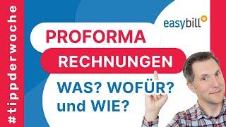 Proforma-Rechnung - die Rechnung, die gar keine ist