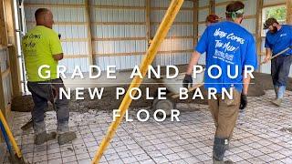 24X36 Pole barn floor Quick and easy!!!!