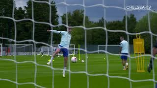 Timo Werner on fire during Chelsea finishing drill