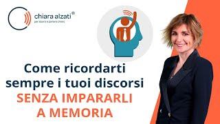 Come ricordare SEMPRE i tuoi discorsi senza impararli a memoria