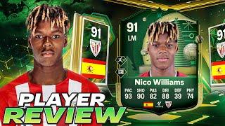 91 EVOLUTIONS "ATTACKING AVALANCHE I" NICO WILLIAMS PLAYER REVIEW - EA FC 25 ULTIMATE TEAM