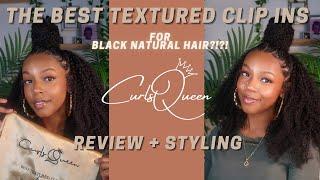 Super Simple Half Up Half Down using 3C/4A KINKY COILY CLIP IN REVIEW + STYLING FT. CURLSQUEEN