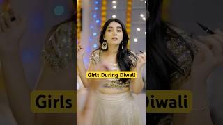 Girls During Diwali | Diwali and Girls Struggle | Getting Ready in Traditional lehenga #shorts