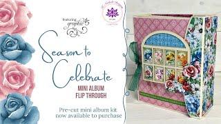 Graphic 45 Season to Celebrate Mini Album Flip Through - Kits For Sale