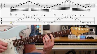 Pentatonic Legato & Hybrid Picking Lesson Idea with Tab