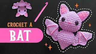 spooky bat crochet tutorial  | beginners friendly | US terms | Lala Crochet Boutique