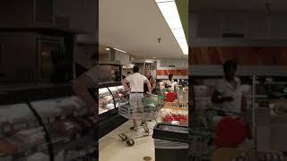 Fight at the deli section of the grocery store 