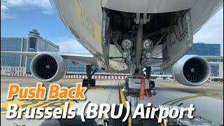 Push back timelapse of United Airlines in Brussels Airport (BRU)