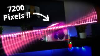 DIY POV screen with 7200 pixels with LEDs