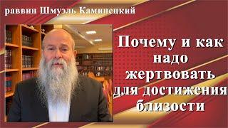 Главный раввин Днепра Шмуэль Каминецкий: Почему и как надо жертвовать для достижения близости