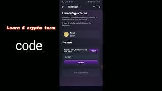 learn 5 crypto terms code answer || learn 5 crypto tems || tapswap today code