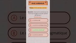 Quiz Juridique : Droit civil des contrats #1