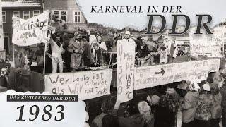 DDR Karnevalsumzug in ostdeutscher Kleinstadt 1983, Privataufnahmen 8mm restauriert, BCC Bleicherode