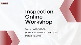 Inspection Online Workshop - Hardgoods