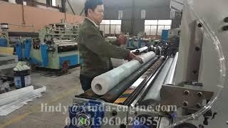 Rewinding machine with color glue lamination samll bobbin and toilet paper