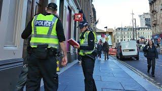 RAPID Police Response In Glasgow Centre & Robot Security Guards...