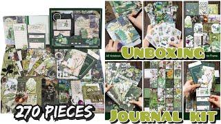 Unboxing 270 pcs GREEN journal supply kit | HASTHIP #amazon #journal #scrapbooking @hasthip