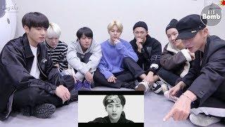 BTS reaction to V