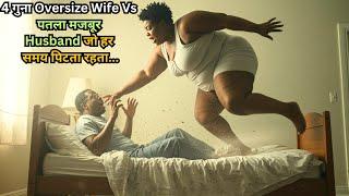 Too Big to Handle :Oversized Fat Wife Vs Lean Helpless Husband ⁉️️ | Movie Explained in Hindi