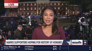 Crowds erupted as they listened to the results at Howard University