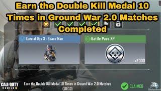 How to Earn the Double Kill Medal 10 Times in Ground War 2.0 Matches 2023 Cod Mobile