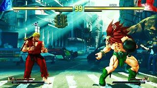 Ken vs Alex (Hardest) Street Fighter 5.