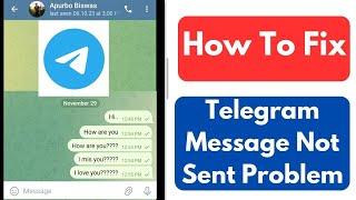 How To Fix Telegram Message Not Sent Problem | Message Problem In Telegram