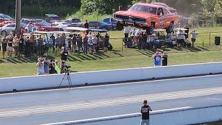 2024 Mopar Nats General Lee jump- flies so high it leaves the frame!!