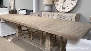 Essentials For Living Hudson Natural Gray Extension Dining Table - The Classy Home