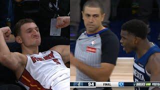 Nikola Jovic game winner then Anthony Edwards goes off on refs after wild final play