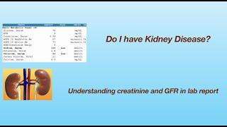 How can You tell if you have kidney disease? Understanding creatinine and eGFR in the lab report