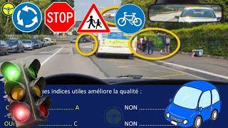 Test type examen Code Rousseau 2024 - Code de la route France 2024  test 2