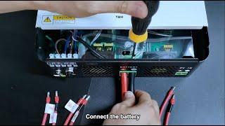 Y&H 2200W/3200W Hybrid Inverter Connection, Setup 01SUb Solar Priority Demonstration Teaching Video