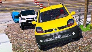 Spiderman and Friends Powerfull Cars City Parkour Race - GTA 5