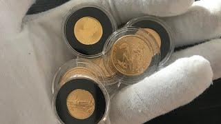 1/4 Ounce American Gold Eagles and coin capsules sizes, different styles for them!