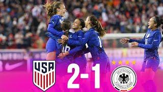 USA 2 x 1 Germany▫️Women’s International Friendly▫️Extended Goals & Highlights!