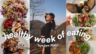 WHAT I EAT IN A WEEK | easy & healthy home cooked meals (in the week before my period!)