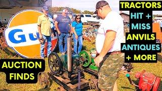 Cranking Out Rare Hit and Miss Engines @ the Antique + Farm Auction @ Carolina Pickers Festival