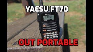 Yaesu FT70 Portable test on Rubberscopic