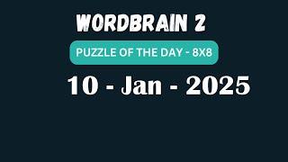 Wordbrain 2 Daily Challenge January 10 2025 | Wordbrain 2 Puzzle of the day Answers