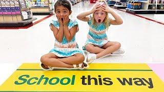 EVERLEIGH AND AVA DO THE BACK TO SCHOOL SHOPPING RACE!!! *CHALLENGE*